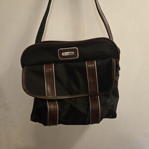 Samsonite Black and Brown Crossbody Messenger Bag